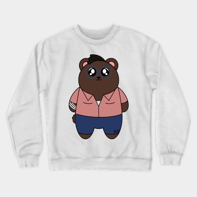 Claudette Morel Bear Crewneck Sweatshirt by SentABearToSpace 